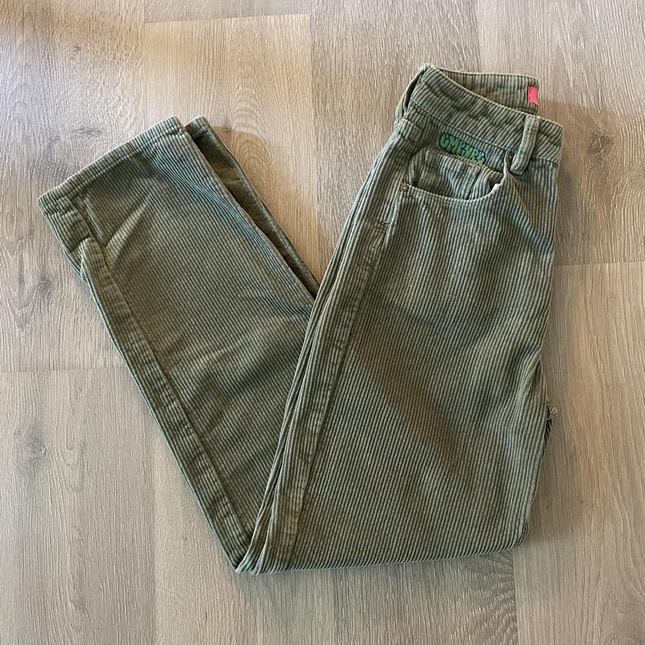 EMPYRE tori sage green corduroy skate pants... - Depop