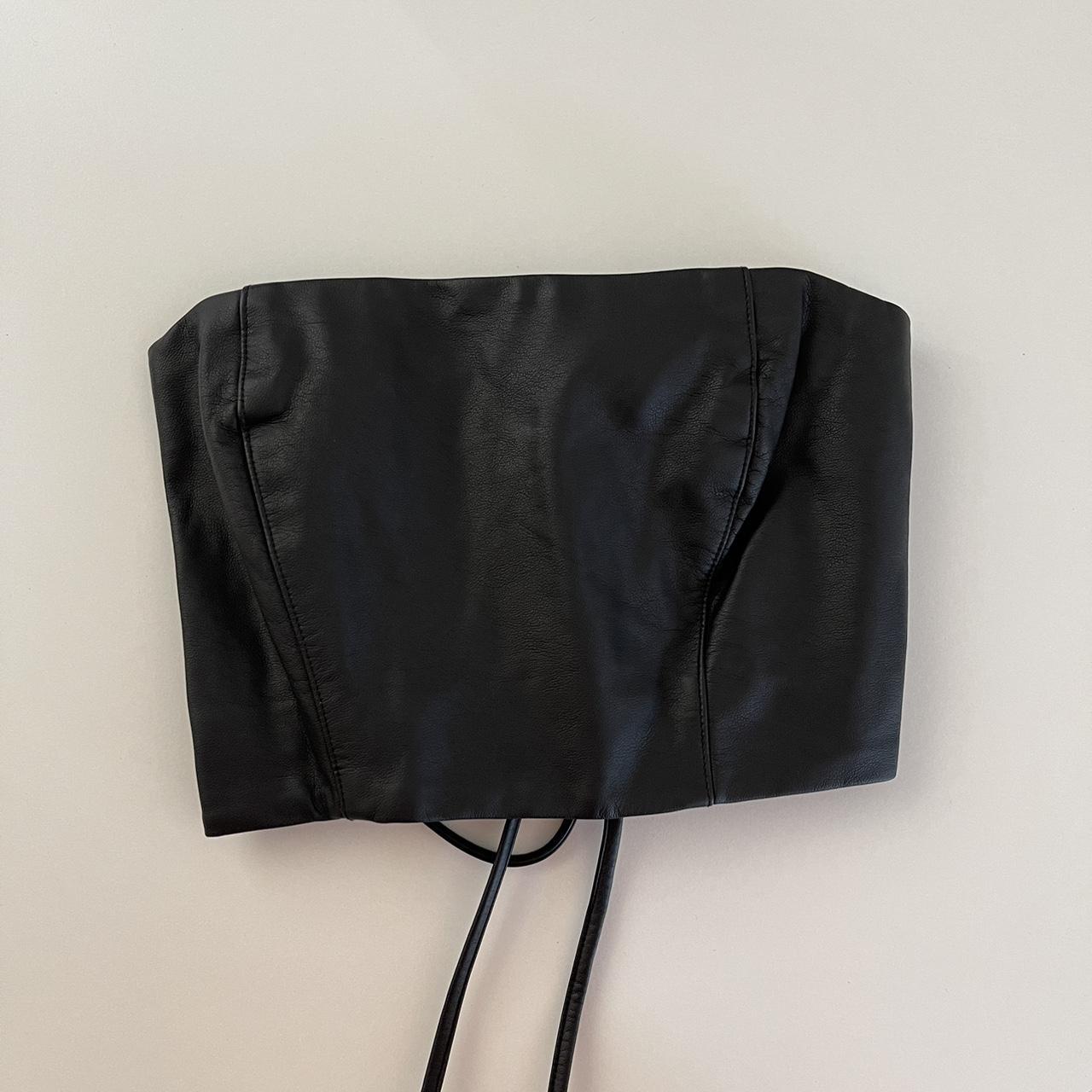 Glassons leather crop top. Never worn - Depop