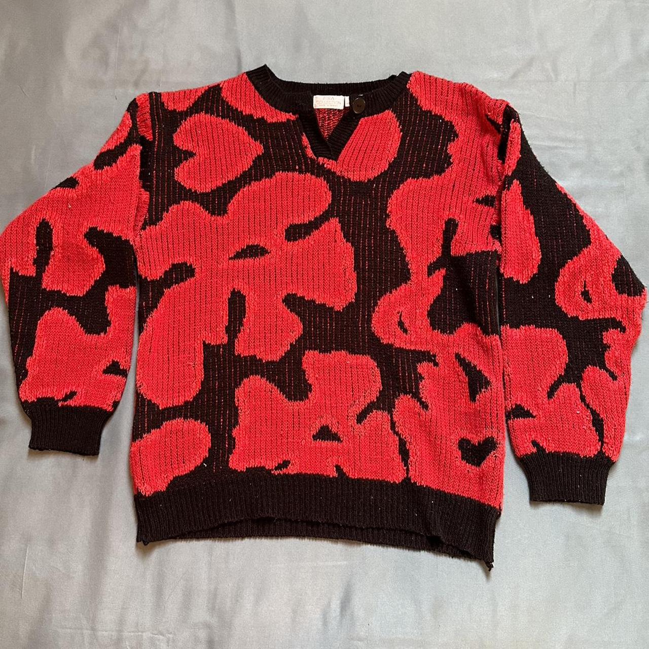 Black and red sweater Details remind me of the... - Depop