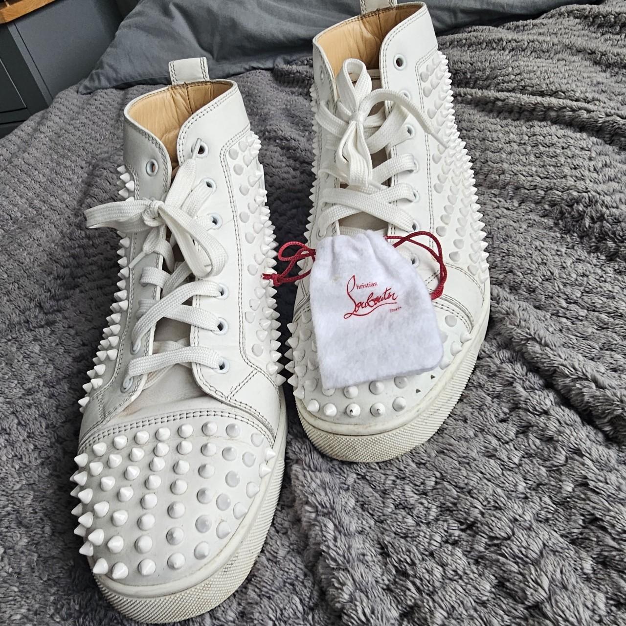 Christian louboutin clearance white trainers mens