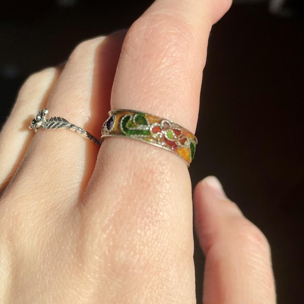 Handmade Women's Ring - Multi/Silver – Unique, ha… - image 3