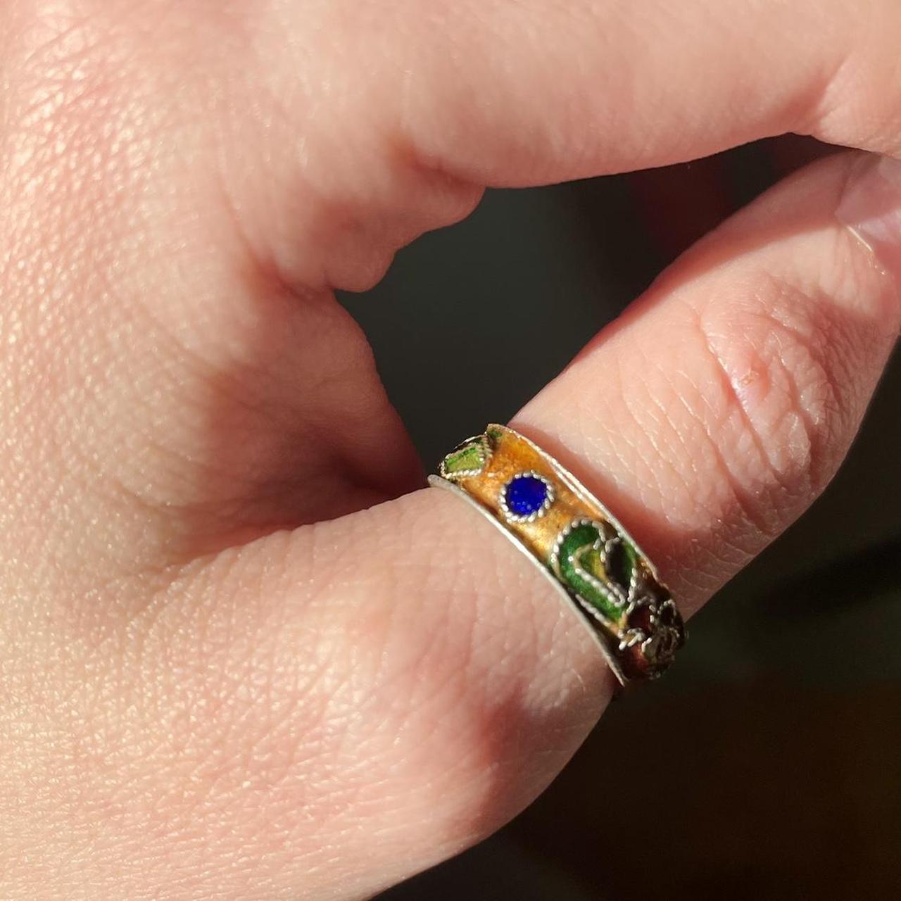 Handmade Women's Ring - Multi/Silver – Unique, ha… - image 6