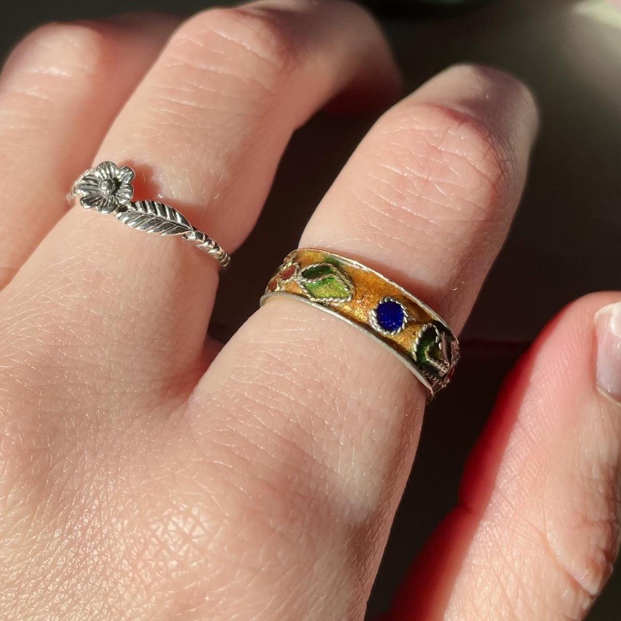 Handmade Women's Ring - Multi/Silver – Unique, ha… - image 1