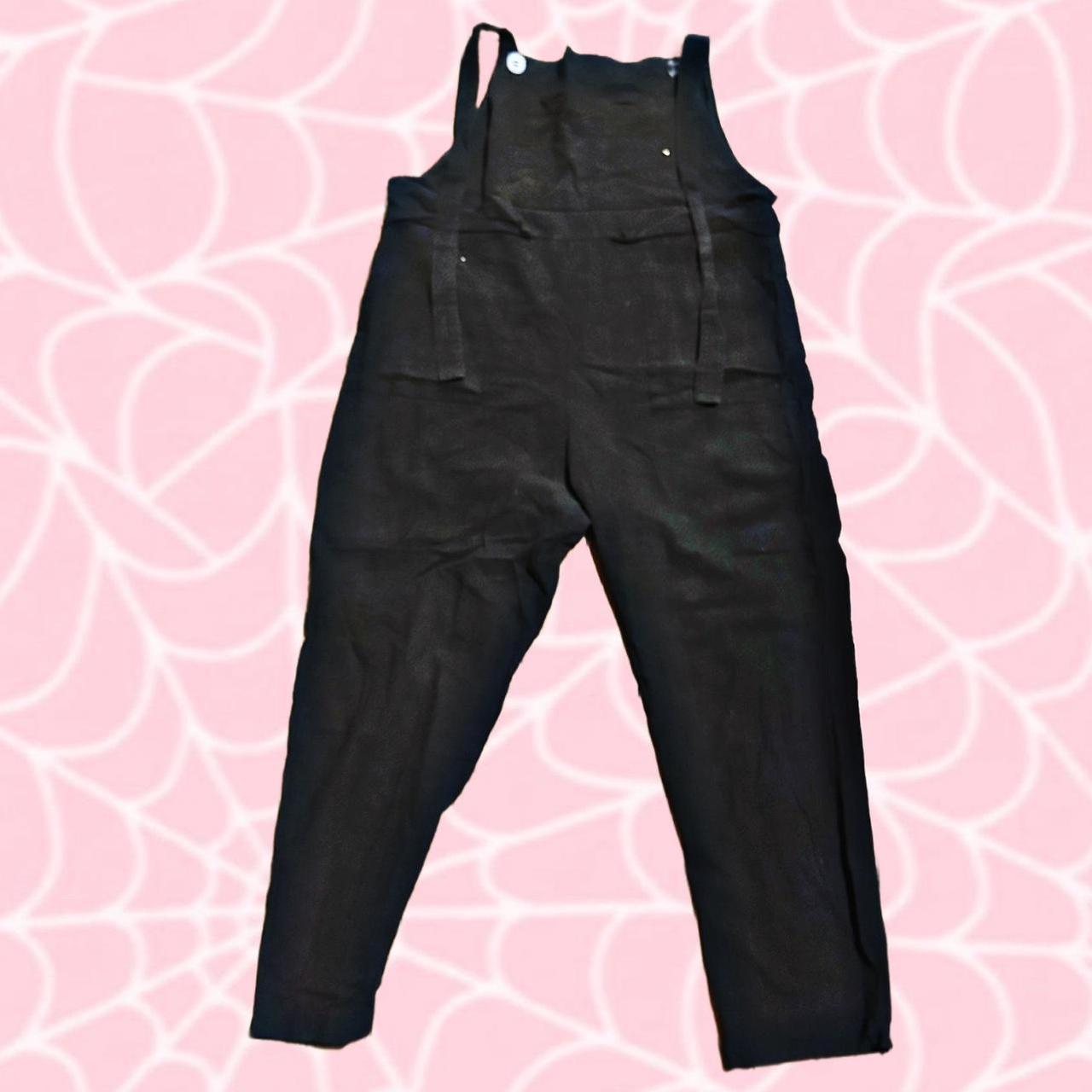 Black Linen Overalls Size S PLEASE READ SHOP... Depop