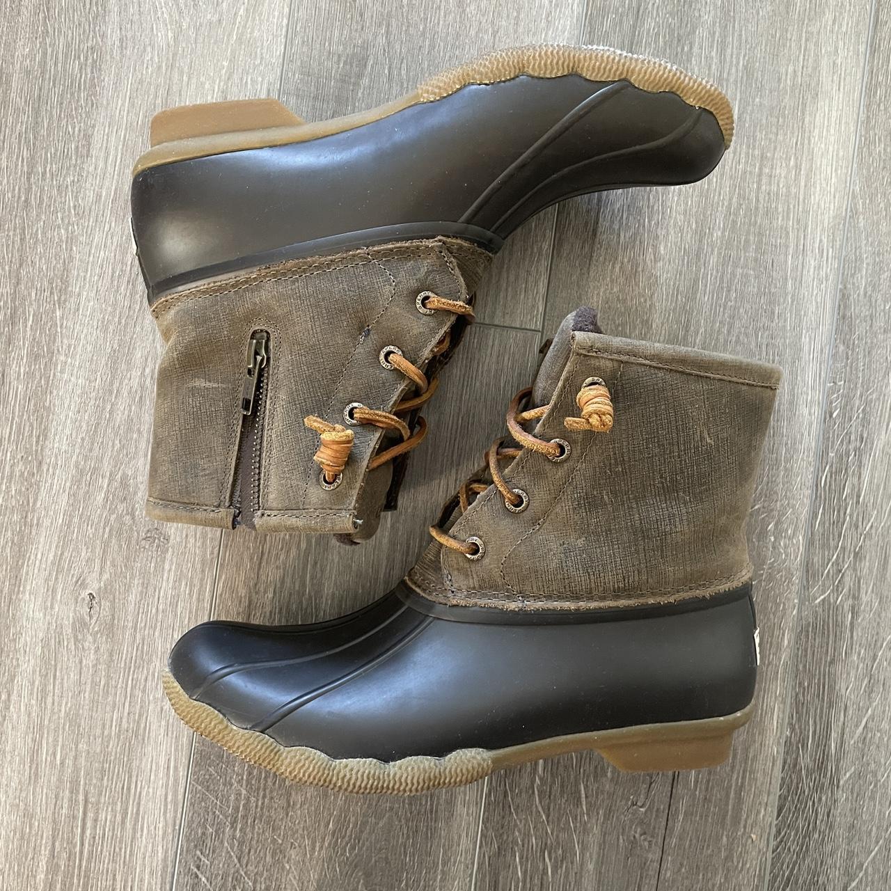 sperry saltwater duck boots pink