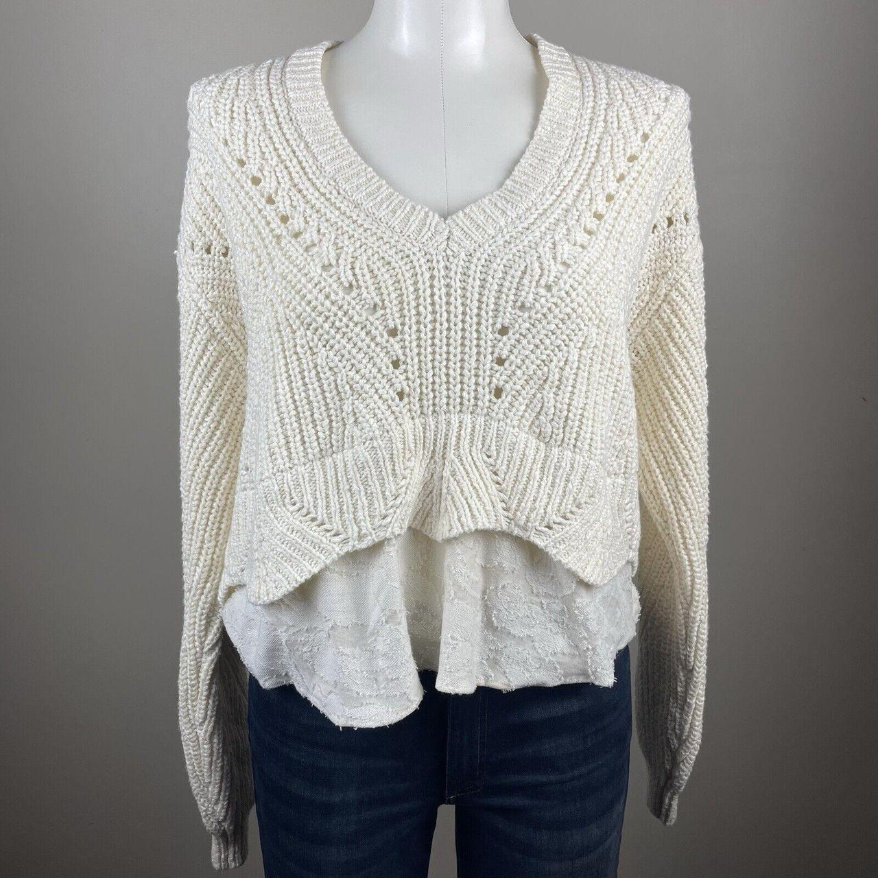 Anthropologie cream shops off white sweater