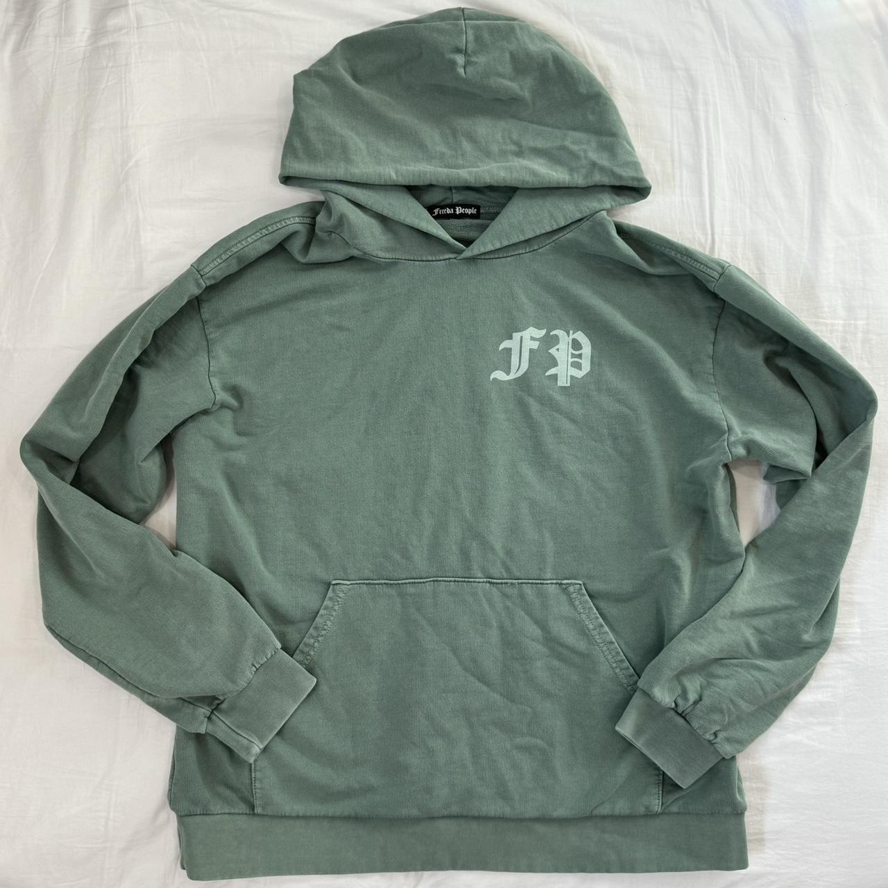 Green Hoodie with Playboi Carti lyrics on the back... - Depop