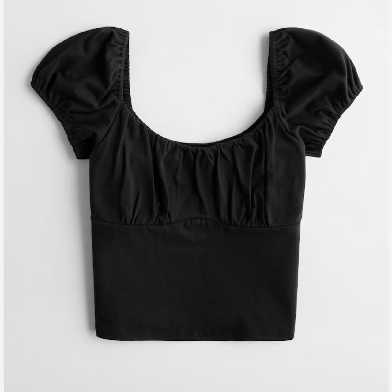 Hollister black crop top on sale