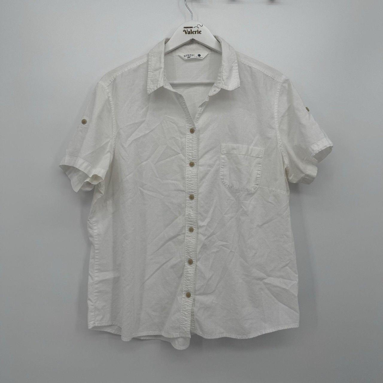 Riders By Lee Short Sleeve White Button Up Depop