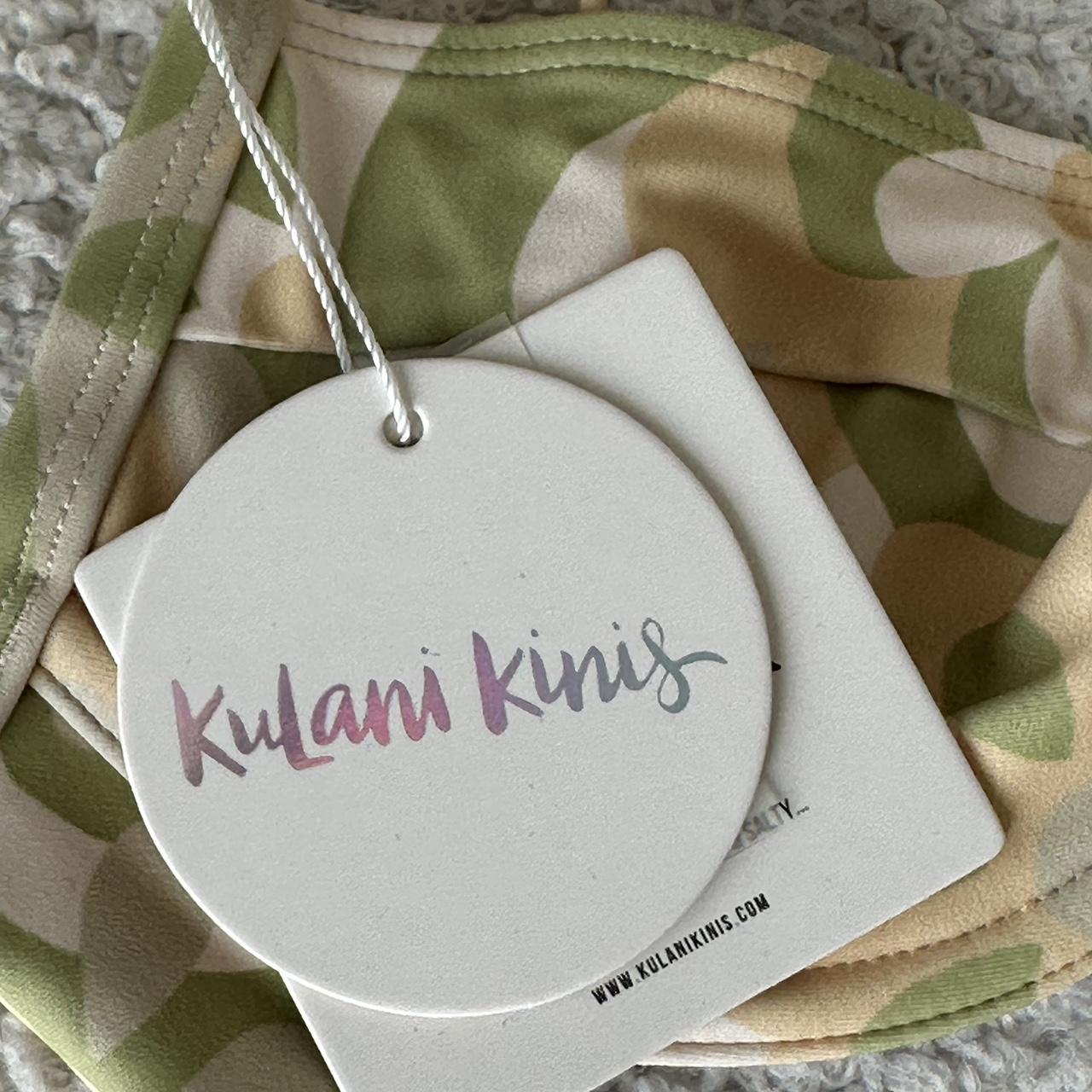 Kulani Kinis Women's Green and Cream Bikini-and-tankini-tops (2)