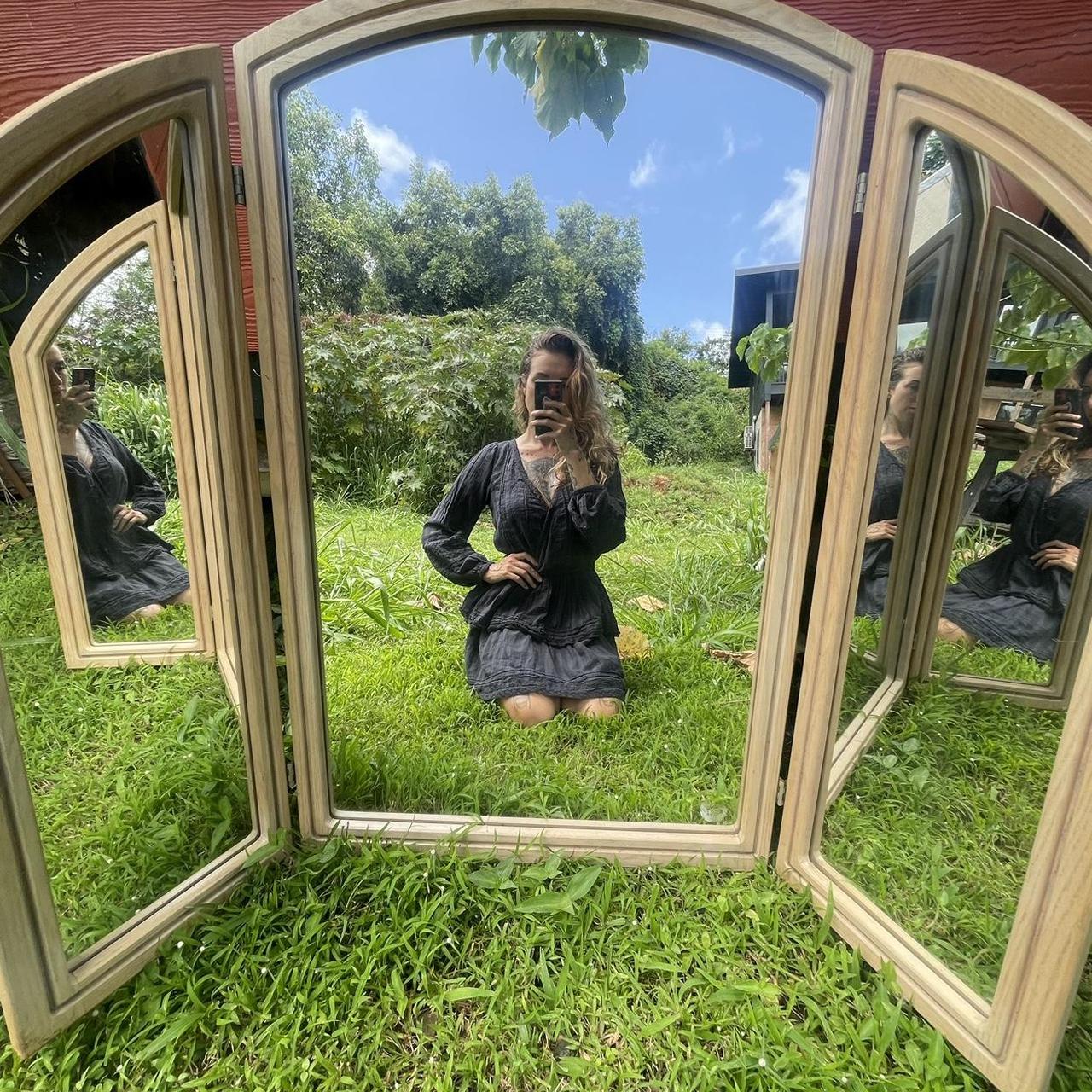 faded black American Eagle sun dress. Long sleeve,... - Depop