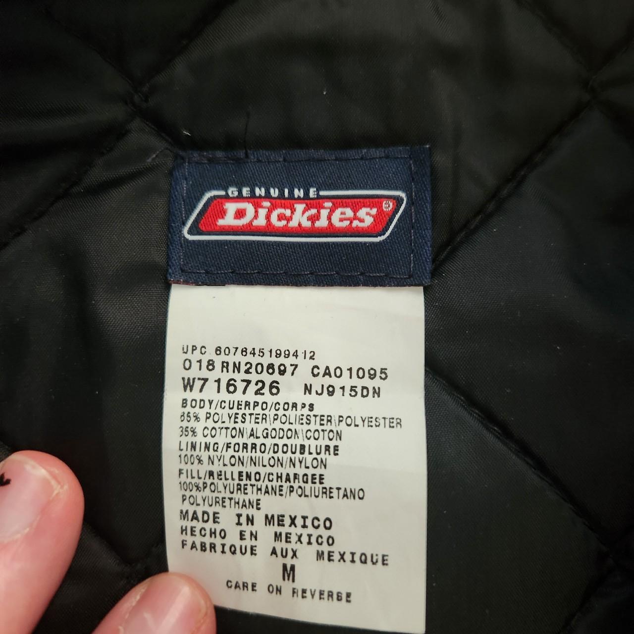 Navy Dickies collared zip up work jacket, size M.... - Depop