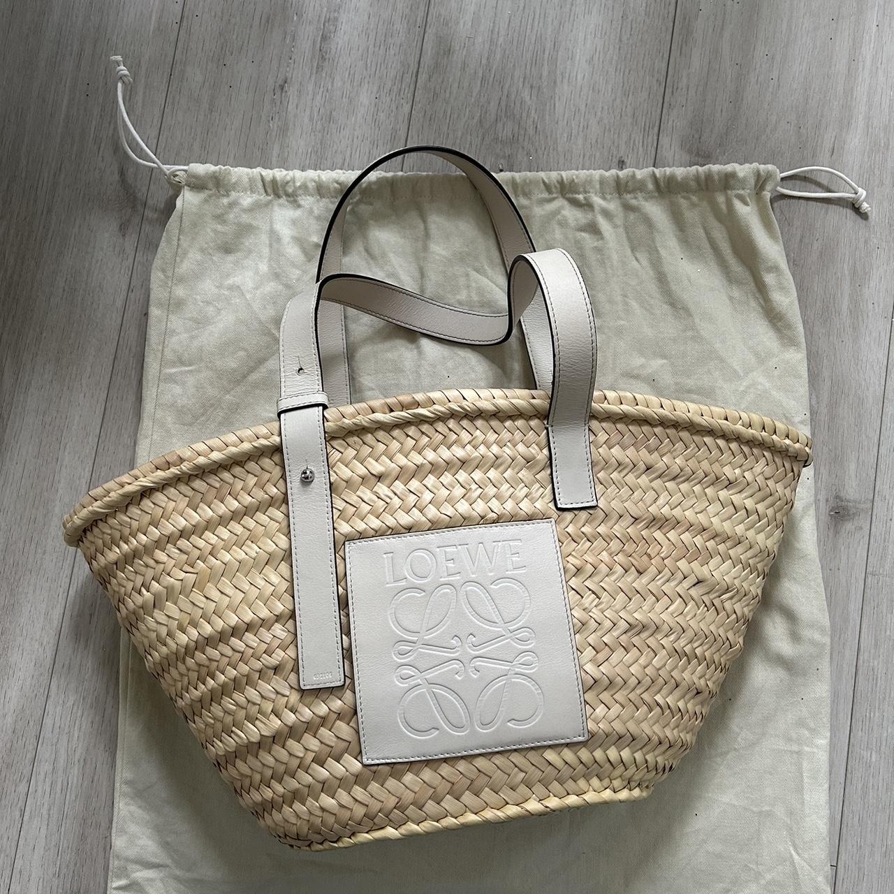 Loewe Basket Bag Medium Off White Depop