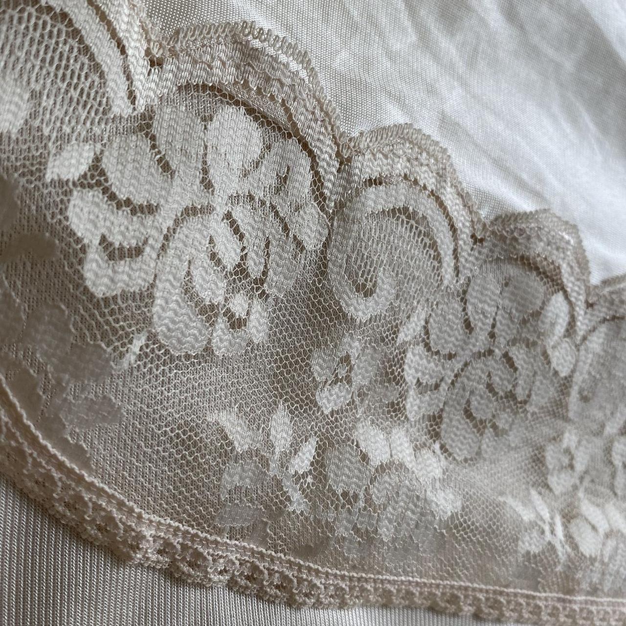 JCPenney Women's Cream and Pink Skirt Depop