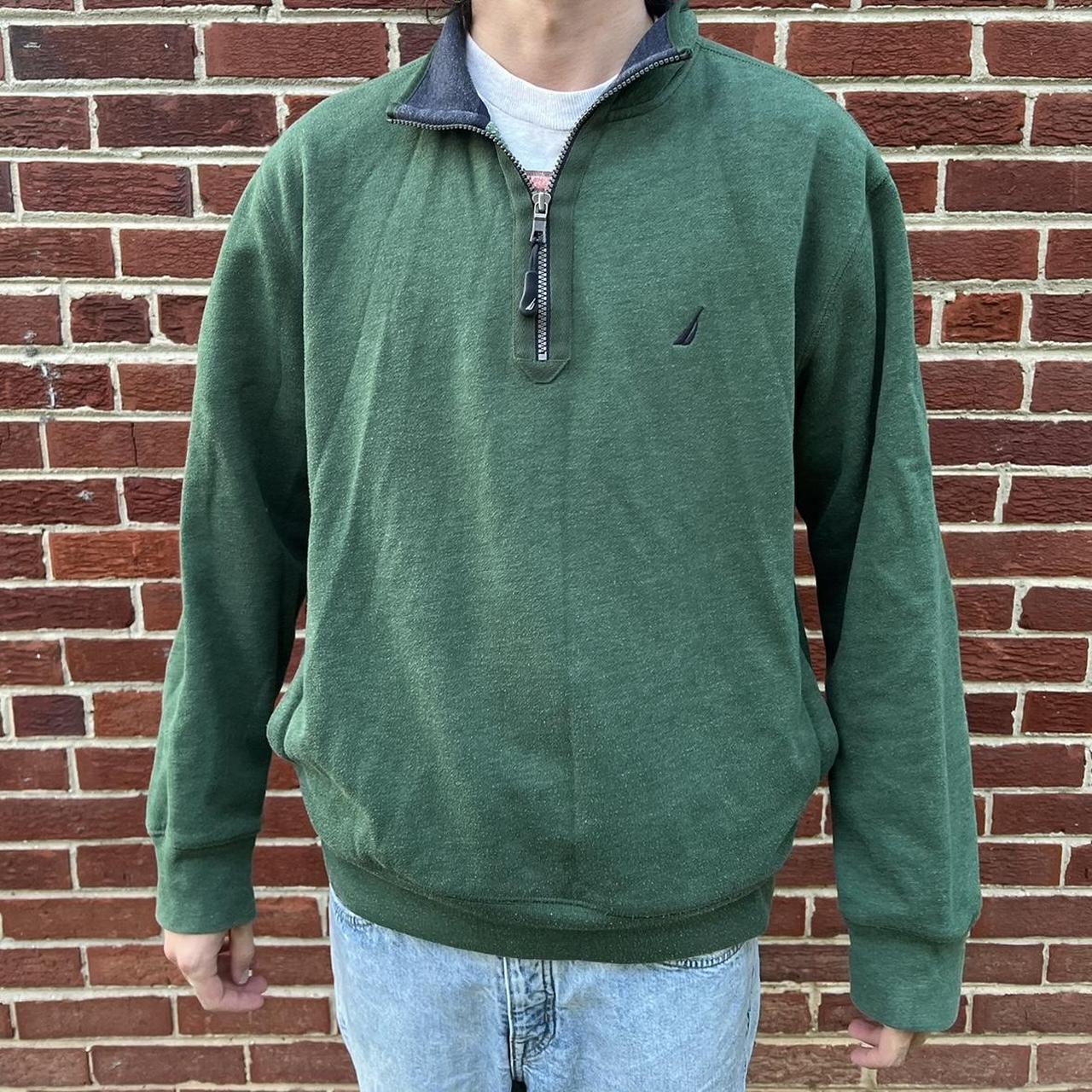 Nautica Mens Green Sweatshirt Depop