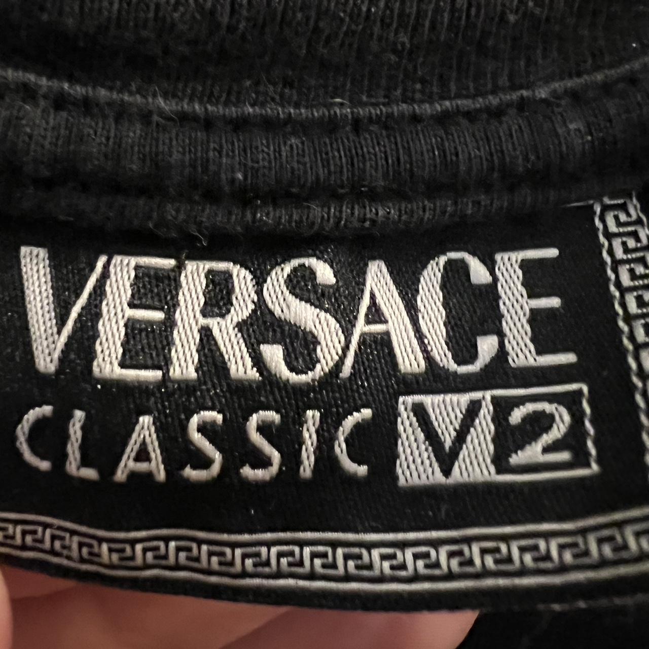 Versace Men's Black and Gold Tshirt Depop