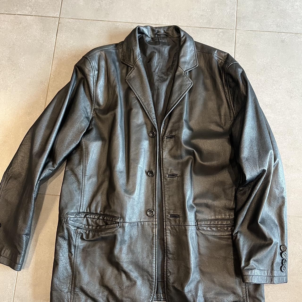 VINTAGE PIG LEATHER JACKET BLACK Vintage pig leather jacket suede