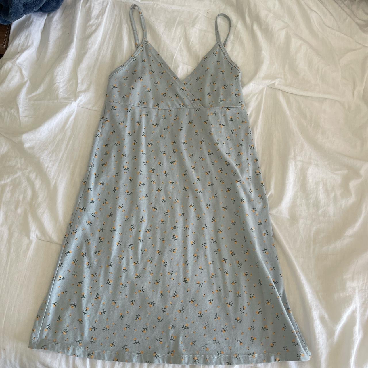 Brandy Melville Blue floral dress DON’T PAY WITH... Depop
