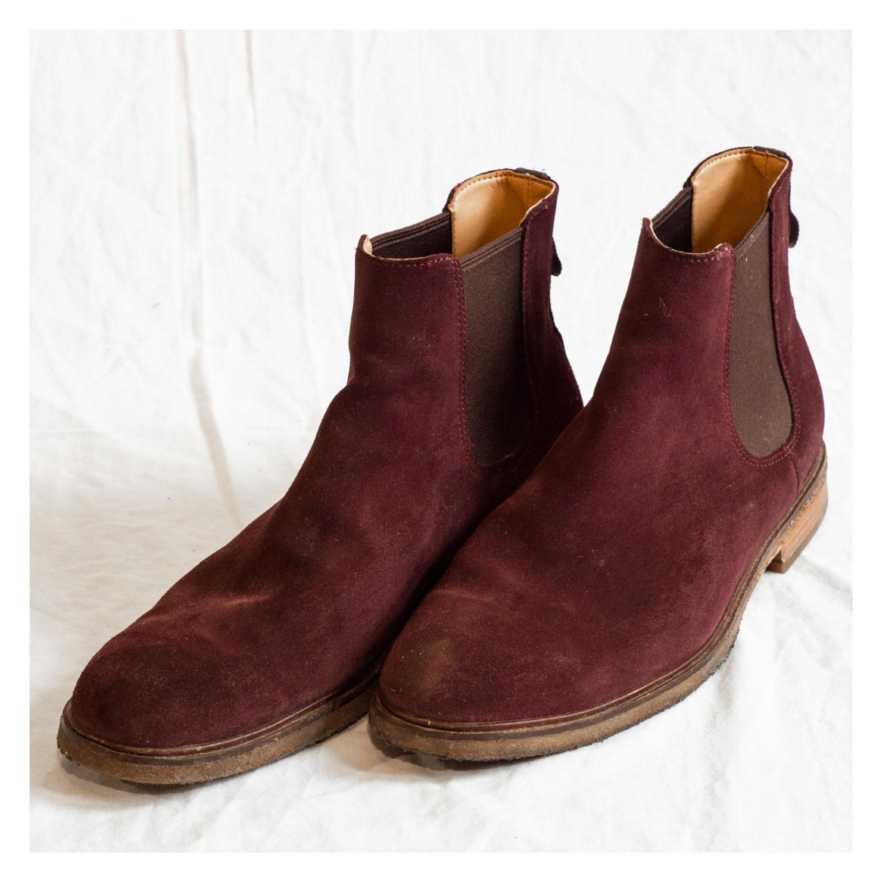 Mens burgundy suede outlet boots