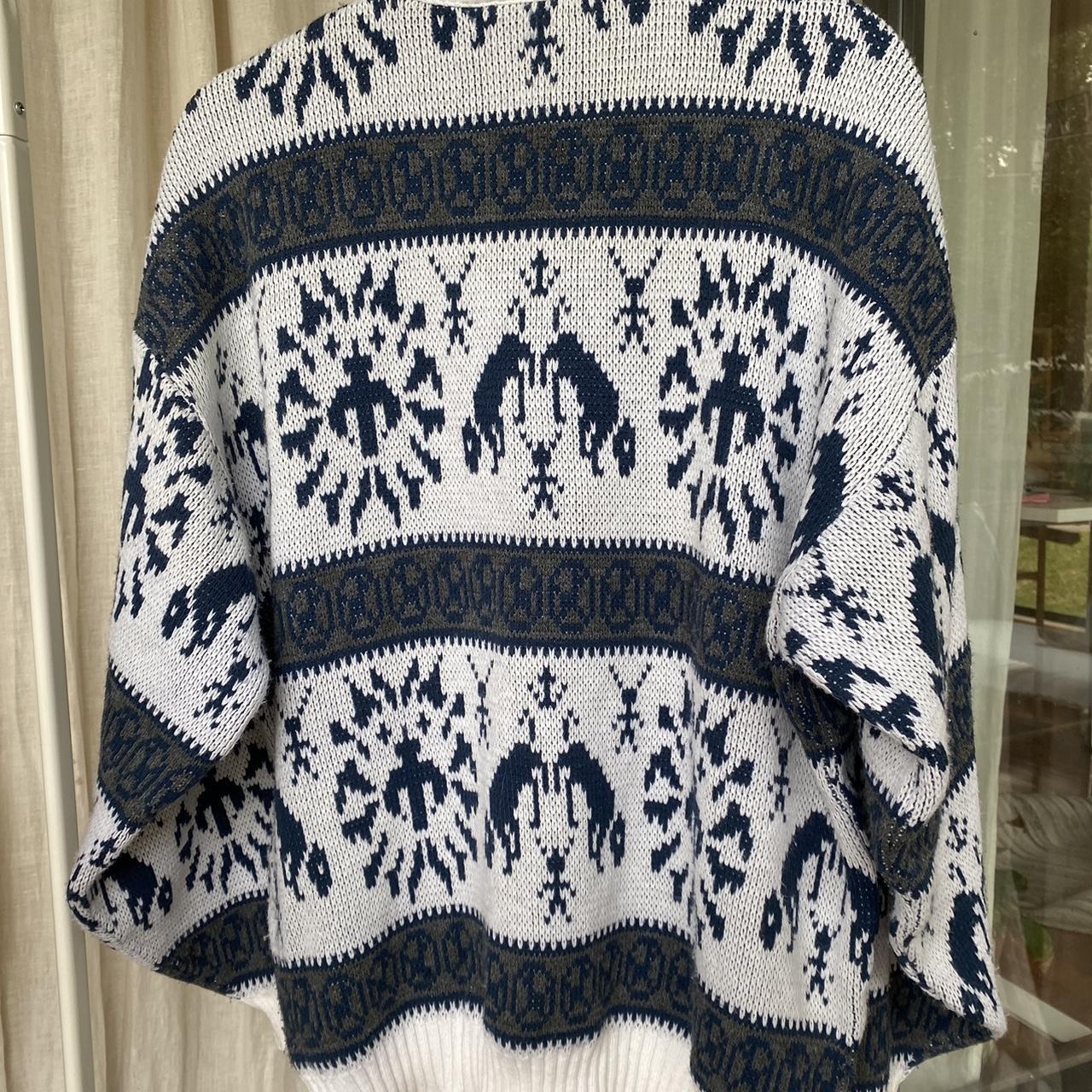 Vintage Italian knit sweater! No size marked but... - Depop