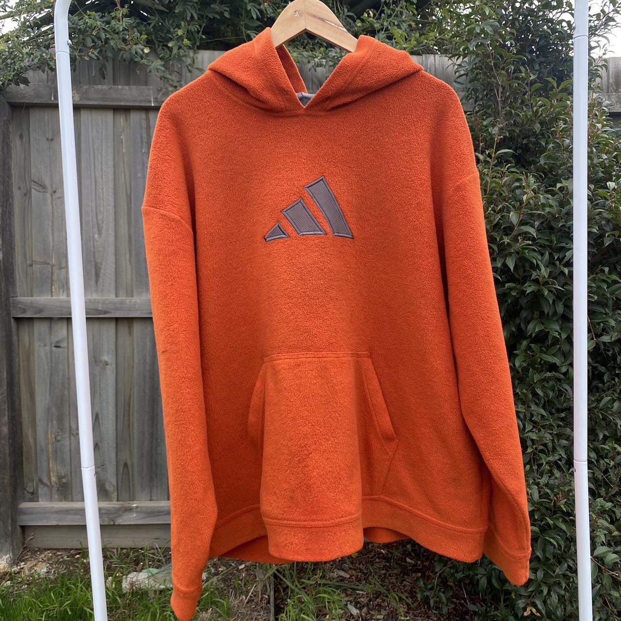 Vintage adidas polar fleece hoodie Size XL Boxy fit... - Depop