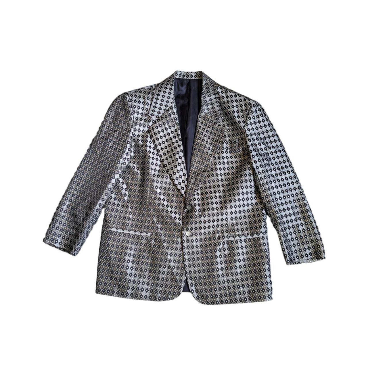 Metallic silver hot sale suit jacket