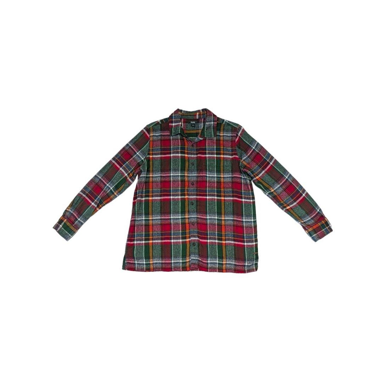 Roots Red sale Green White Plaid Button Up Shirt S