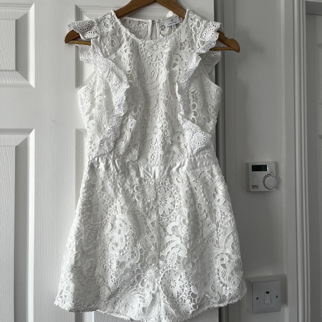 River Island play suit Luxe Edition, White, UK Size