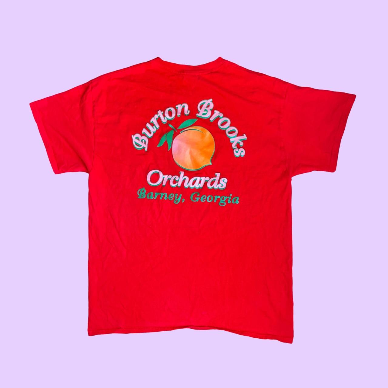 Burton Brooks Orchards Barney Georgia Graphic Red T Depop