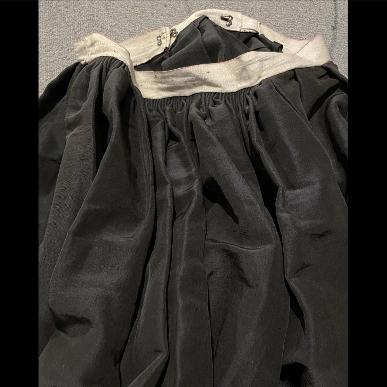 french antique early 20th black heavy skirt with... - Depop