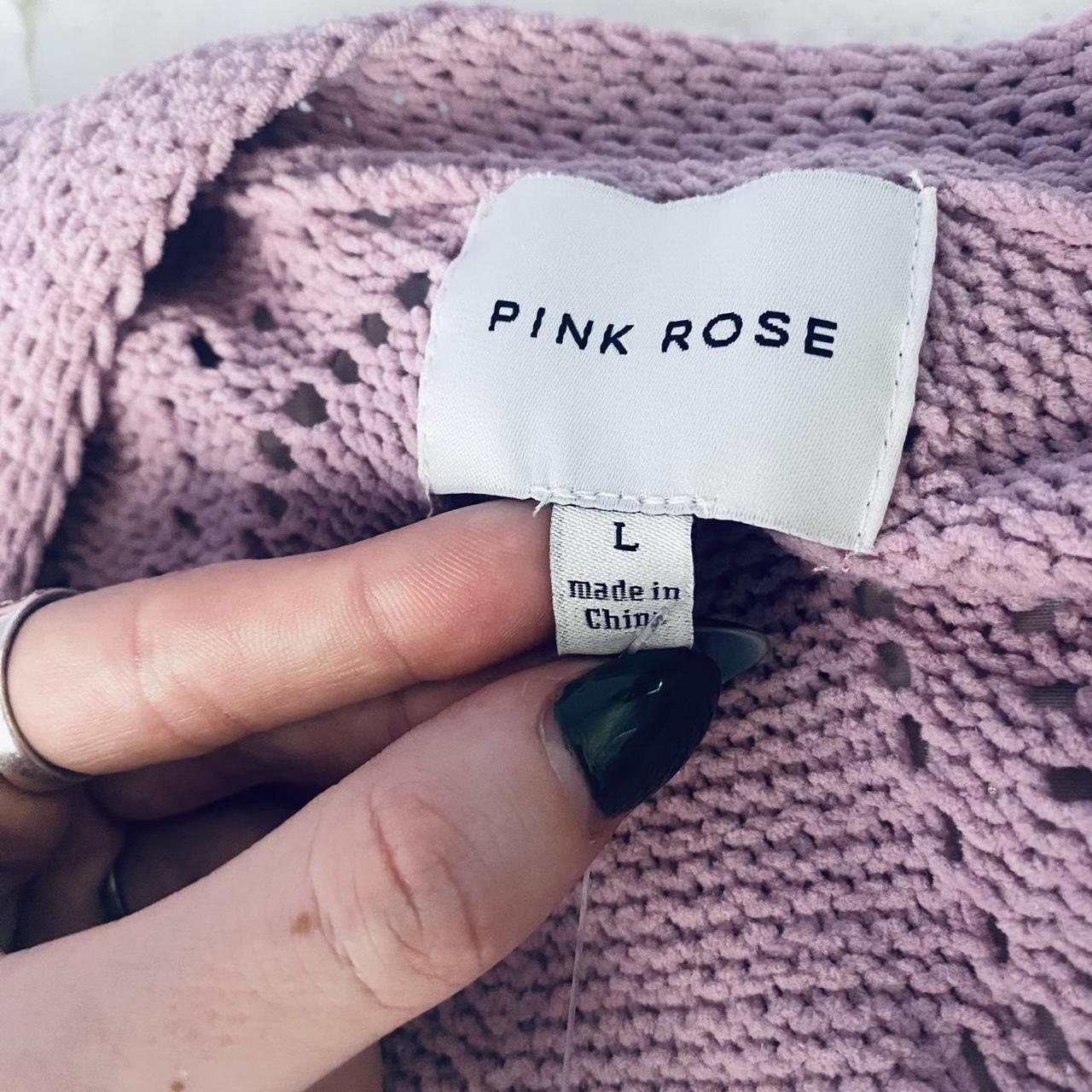 Pink rose brand top cardigan