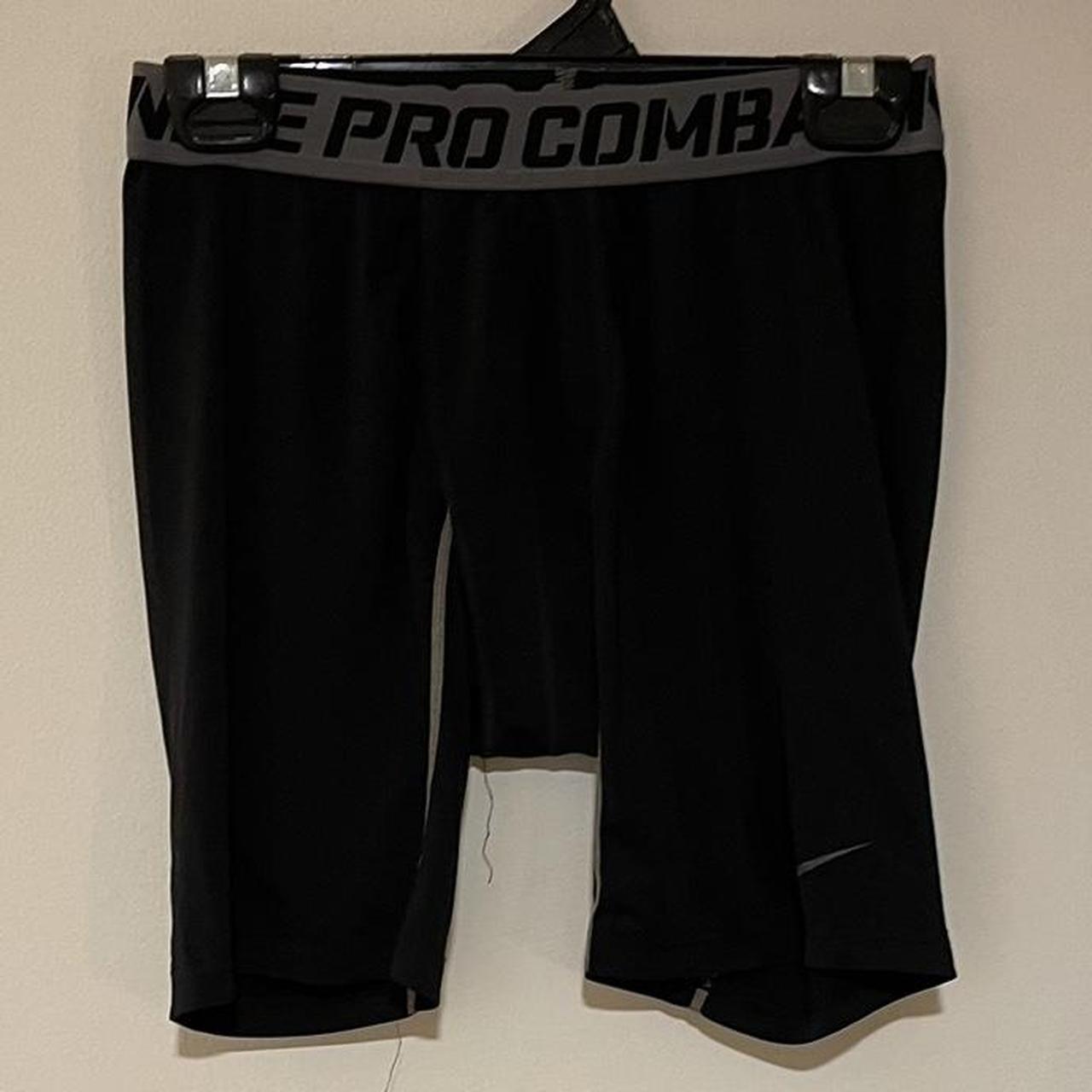 Nike Pro Combat Compression Shorts Black Grey Xl Depop