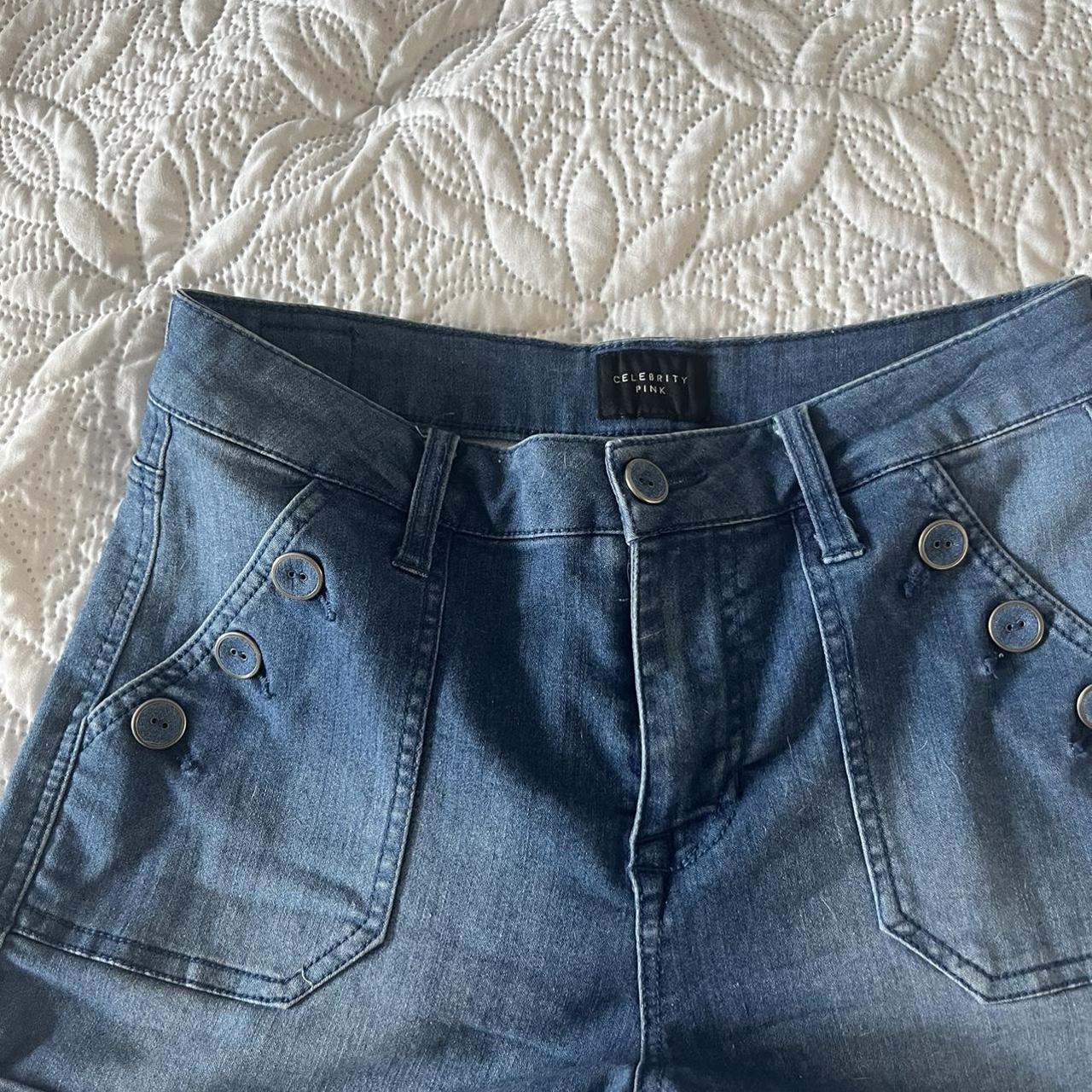 Denim Shorts Made out of soft stretchy material,... Depop