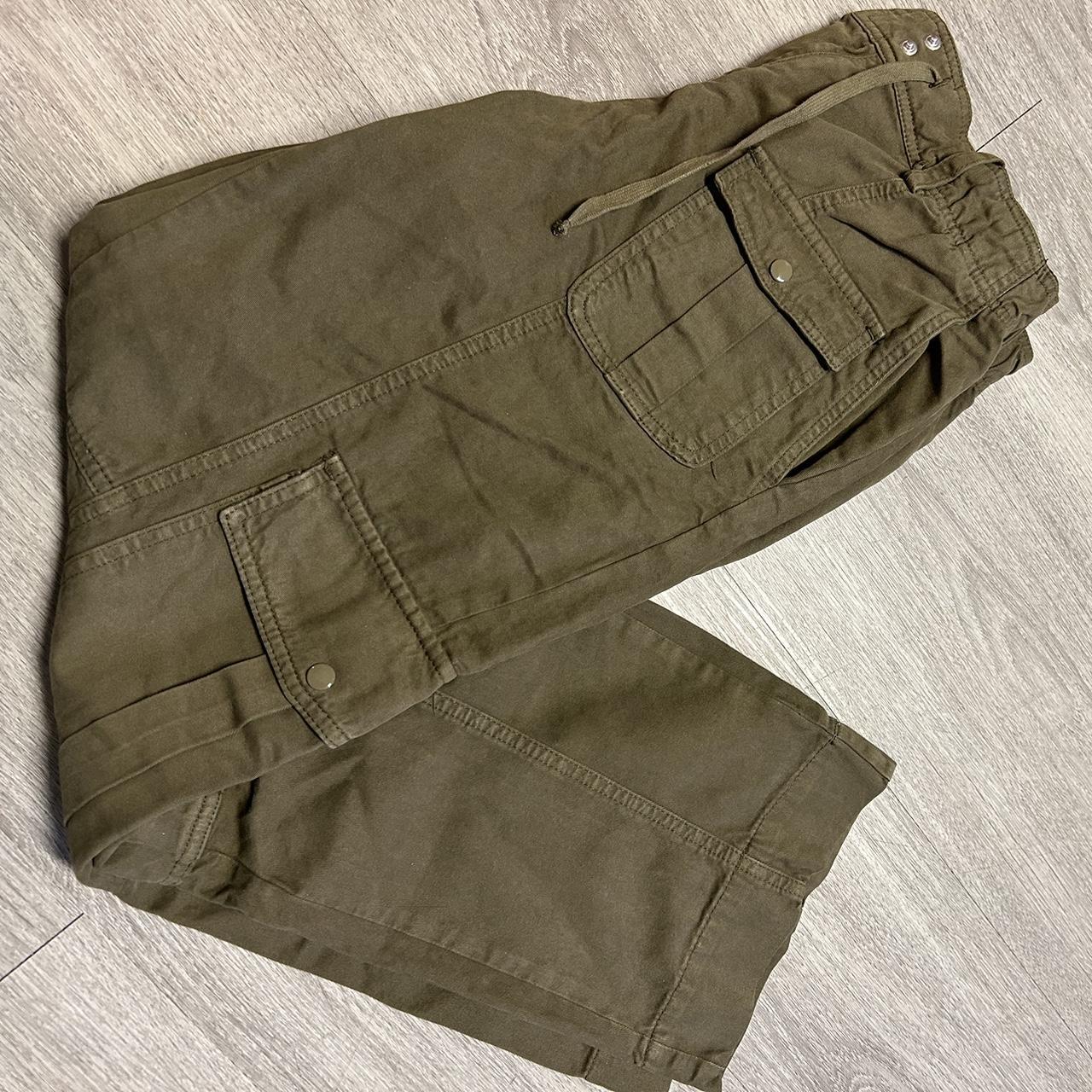 brand new women’s green cargo pants size s baggy... Depop