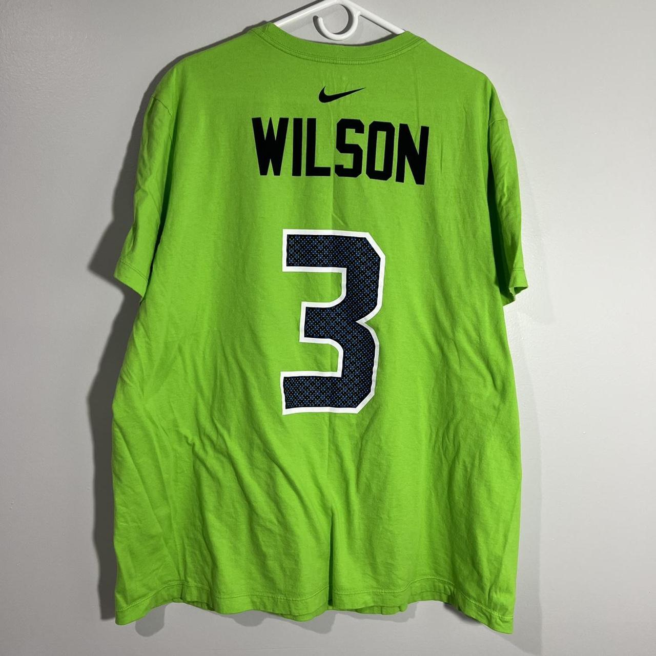 Nike NFL Seattle Seahawks Russell Wilson Neon Green - Depop