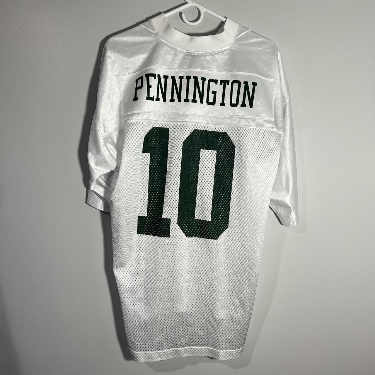 NFL Reebok NY Jets On The Field Vtg Pennington Green And White Men's  2XL Jersey