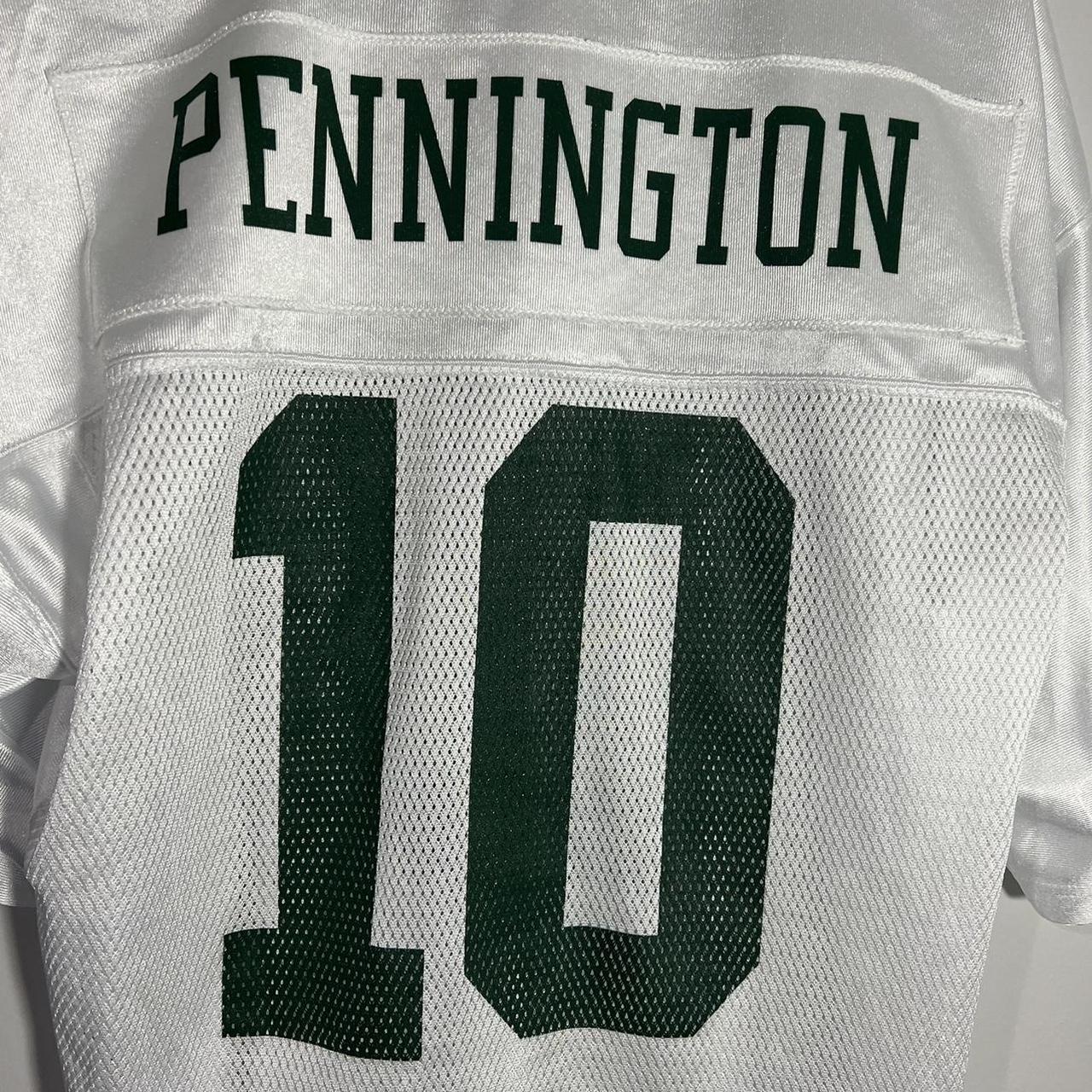 NFL Reebok NY Jets On The Field Vtg Pennington Green And White Men's  2XL Jersey