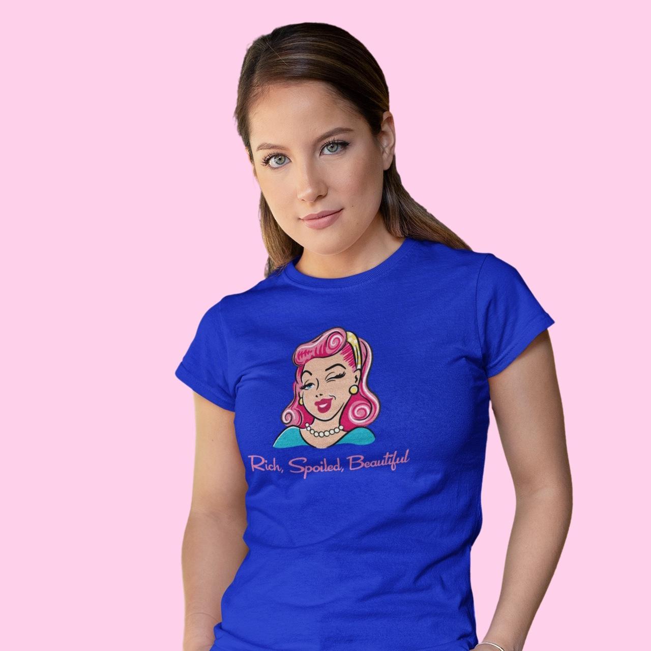 Girl's Rosie the Riveter T-shirt, Pink