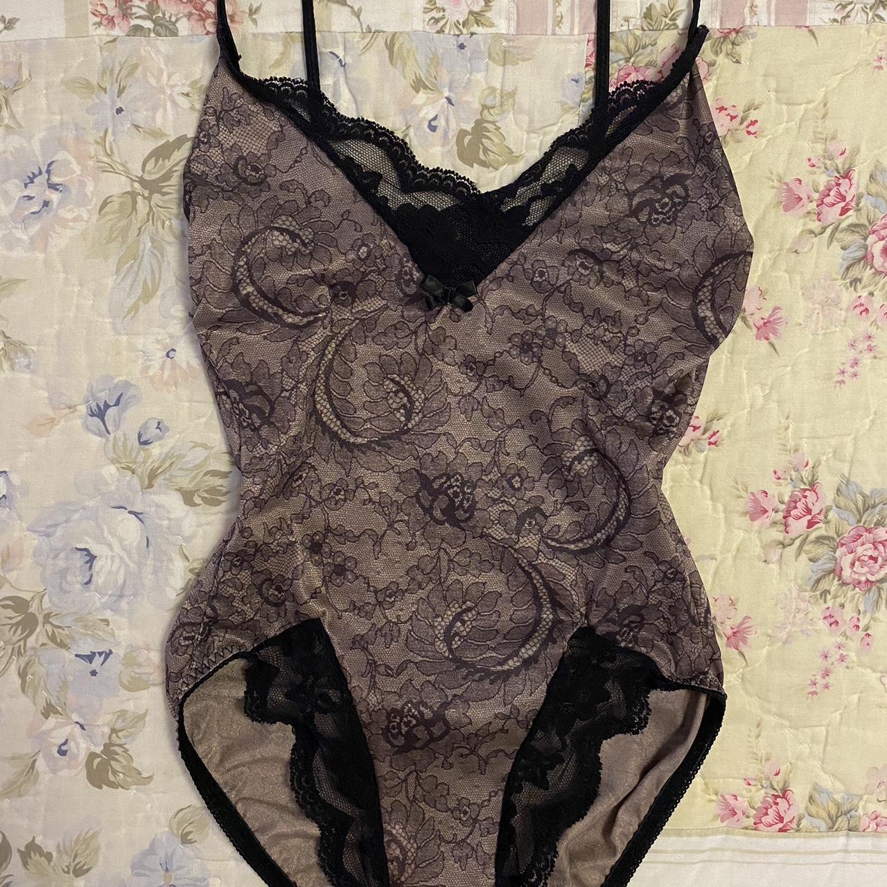 vintage lace bodysuit • size xs small • good... Depop