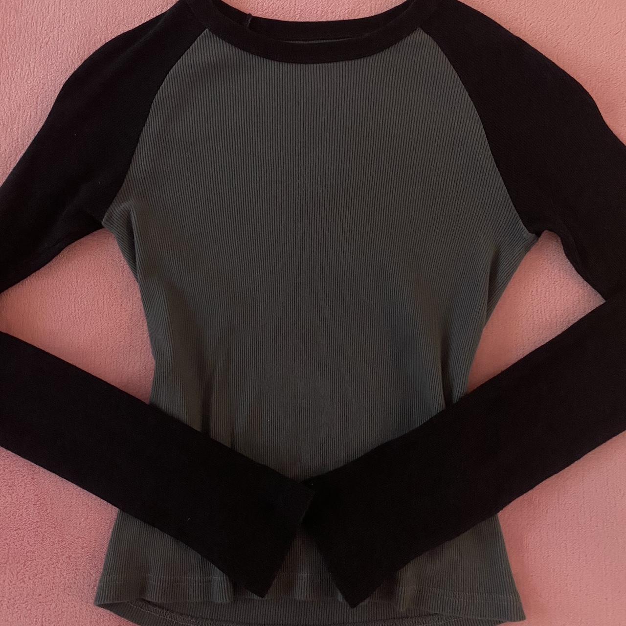 Brandy Melville grey and black baseball long... Depop