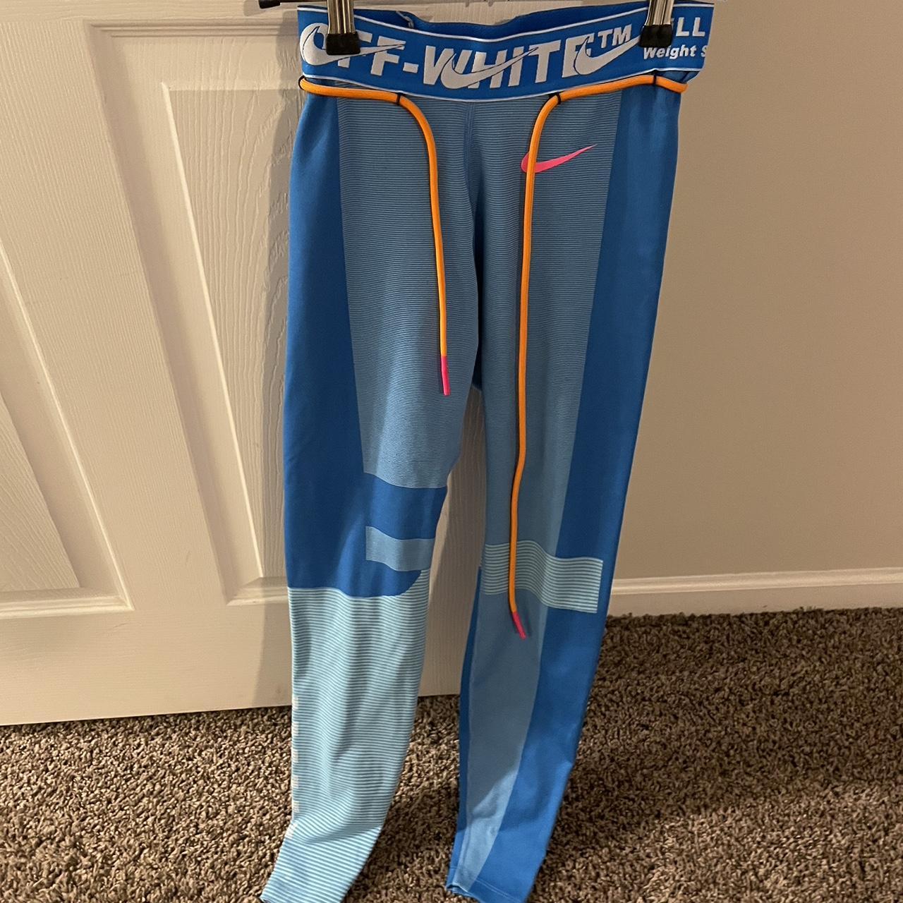 Off white nike blue leggings online