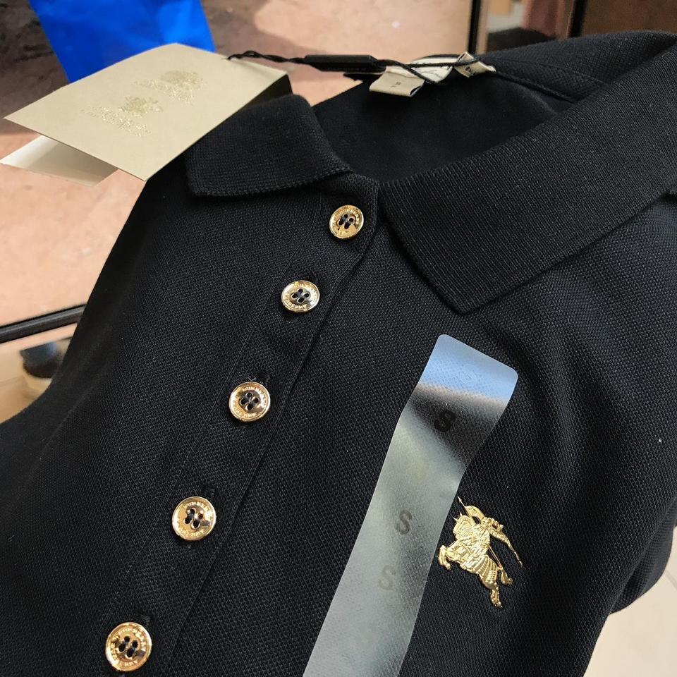 Burberry polo with gold logo best sale