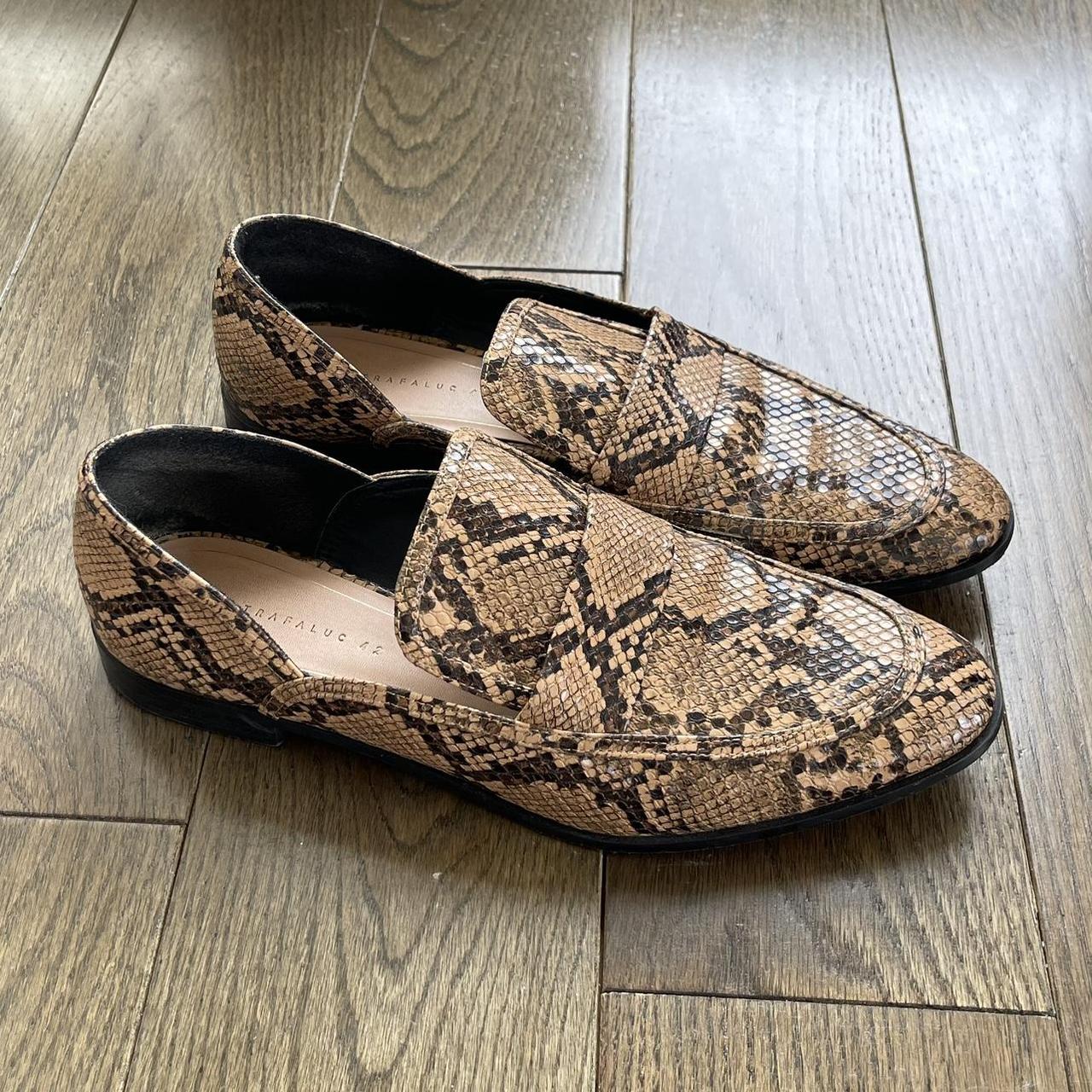 Zara snake deals print loafers