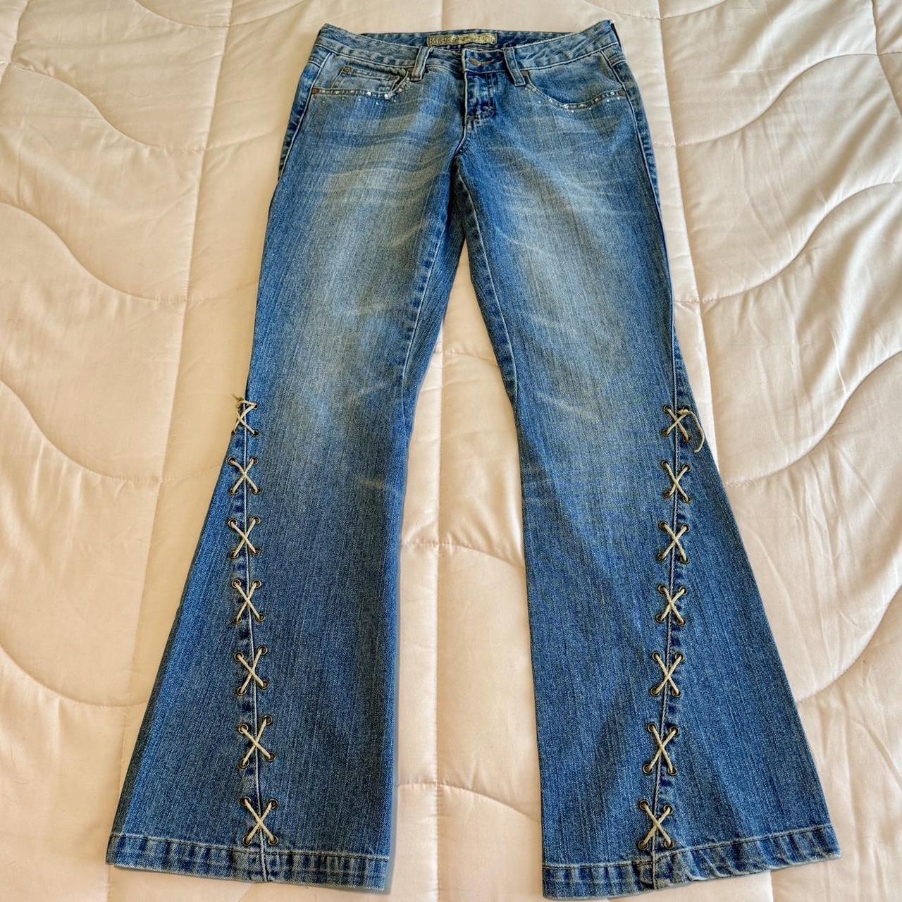 LACE UP Y2K JEANS order 14