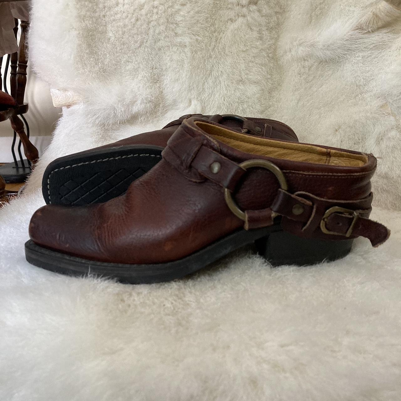 frye suede zip mules