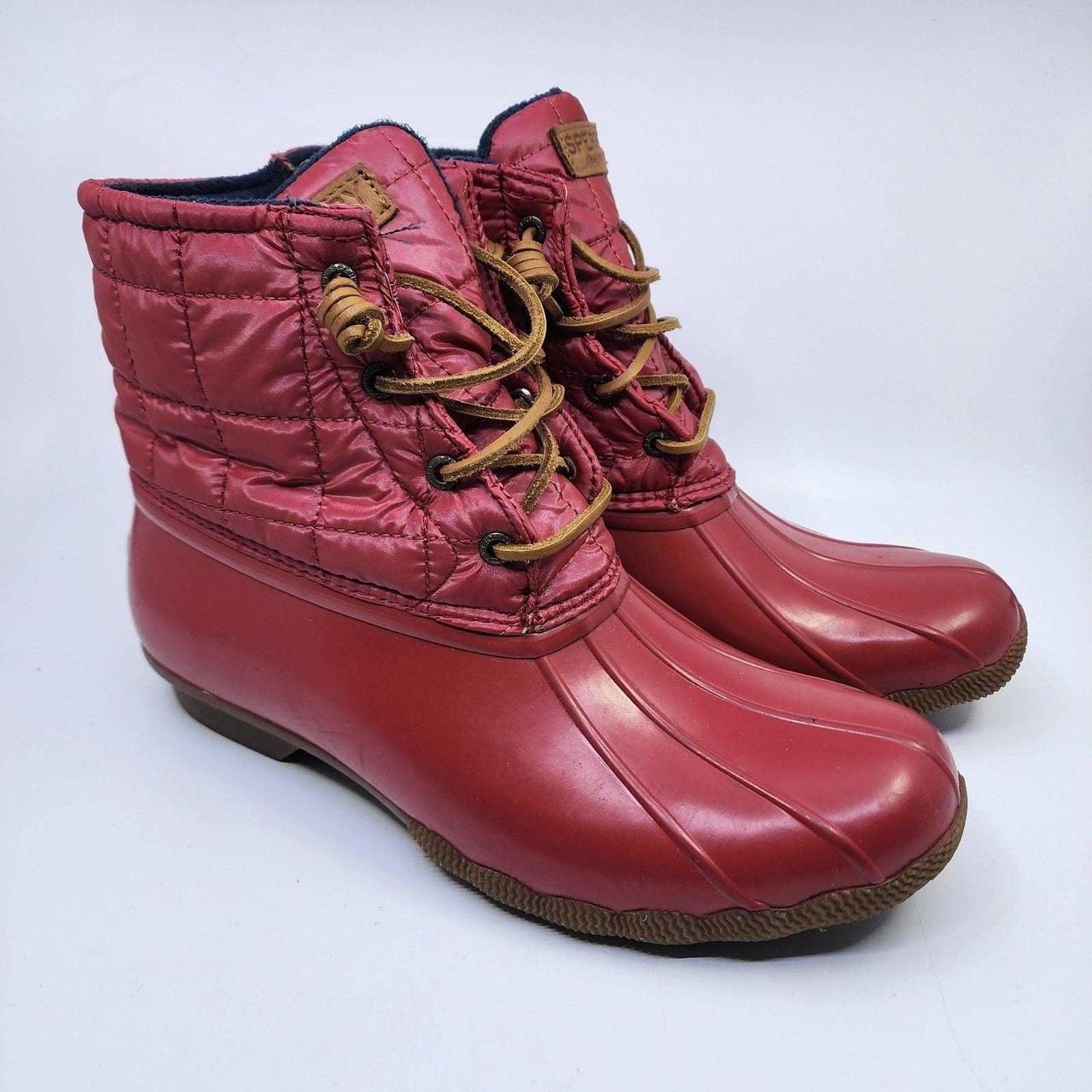 sperry saltwater buckle quilted boots