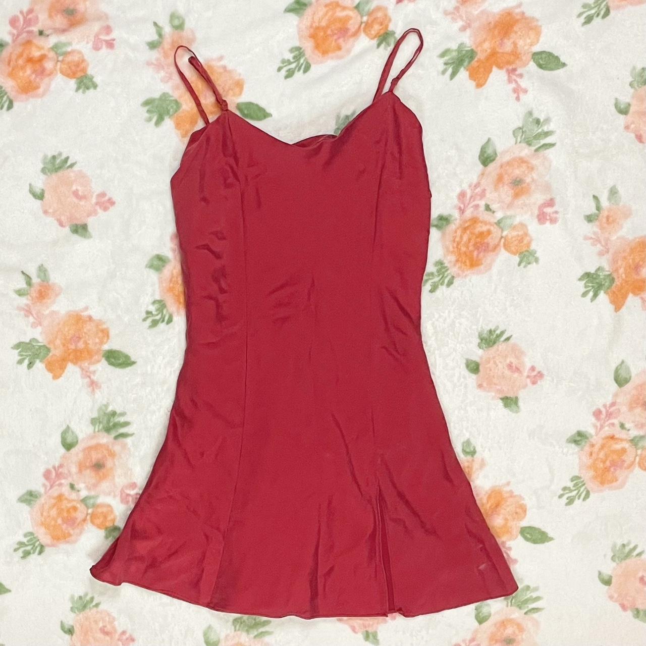 Victoria's Secret Women's Burgundy and Red Dress | Depop