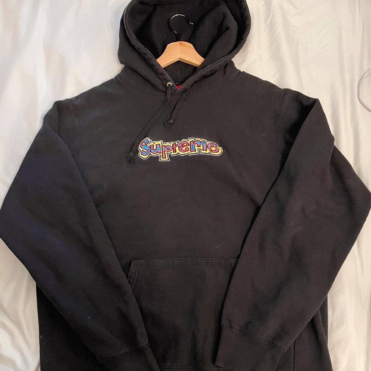 Supreme Men's Black Hoodie Depop