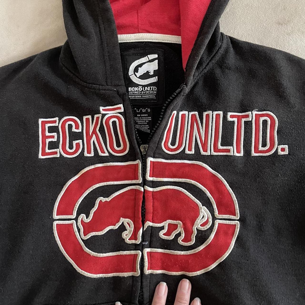vintage early 2000 ecko unltd jacket size kids L... - Depop