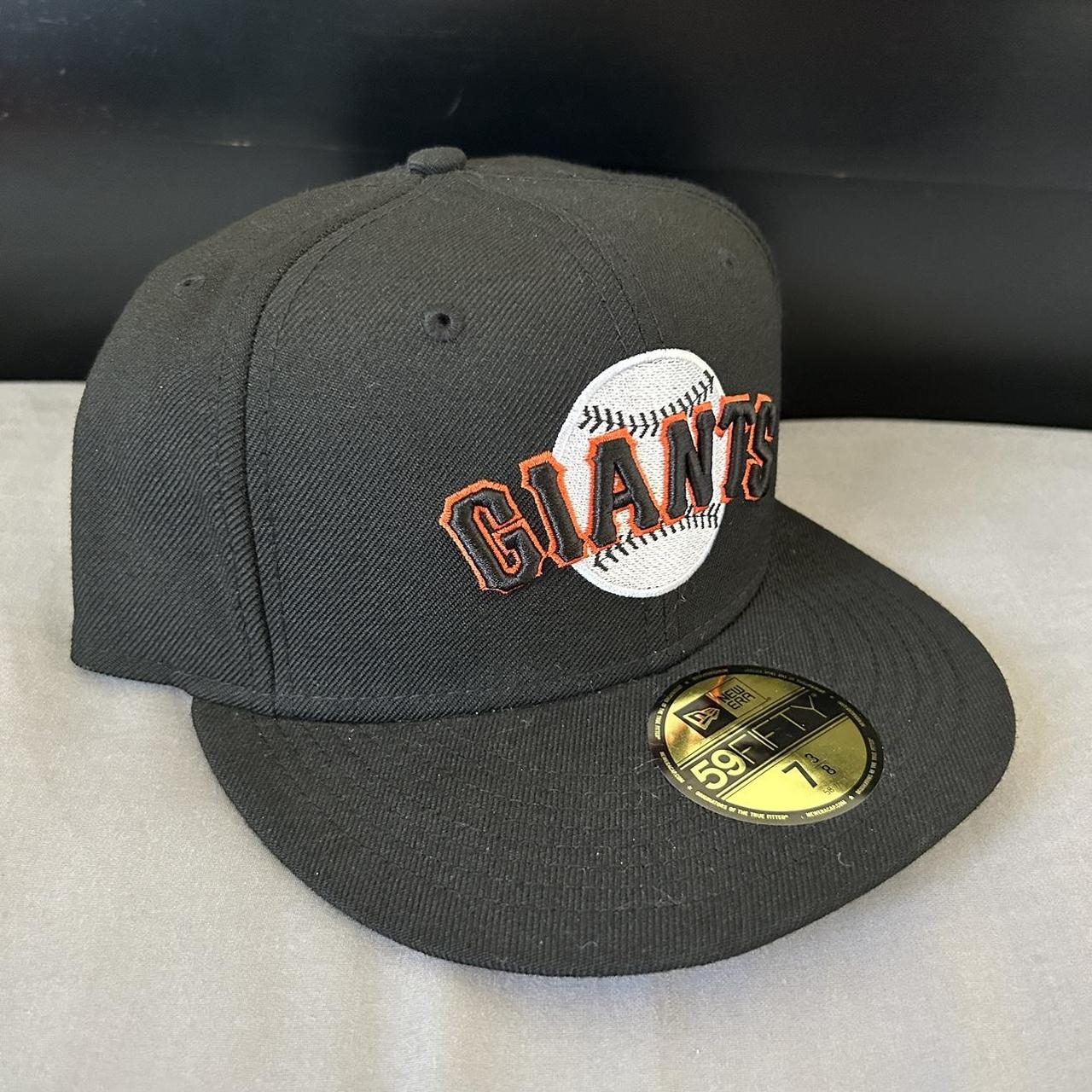 New Era Men's Black and Orange Hat | Depop